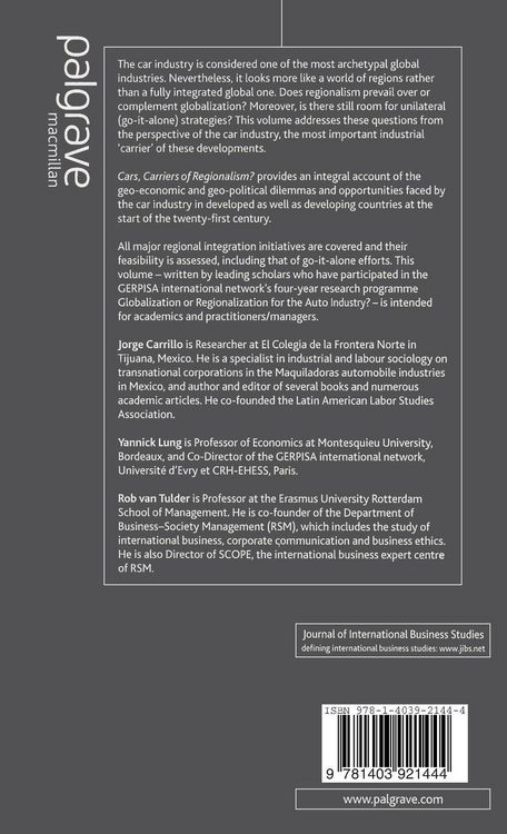 Produktbild: Cars, Carriers of Regionalism?