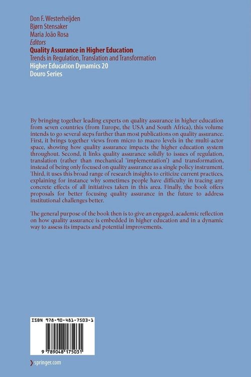 Produktbild: Quality Assurance in Higher Education