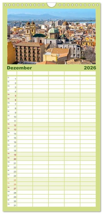 Produktbild: Familienplaner 2026 - Cagliari - Stadt mit besonderem Zauber mit 5 Spalten (Wandkalender, 21 x 45 cm) CALVENDO