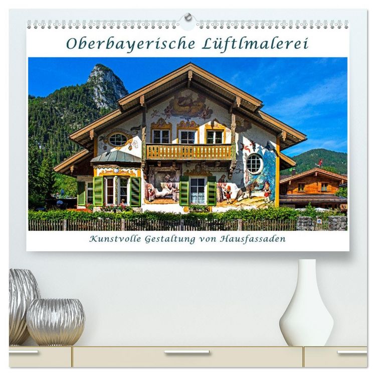 Produktbild: Oberbayerische L&uuml;ftlmalerei (hochwertiger Premium Wandkalender 2026 DIN A2 quer), Kunstdruck in Hochglanz