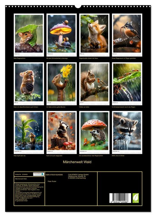 Produktbild: M&auml;rchenwelt Wald (hochwertiger Premium Wandkalender 2026 DIN A2 hoch), Kunstdruck in Hochglanz