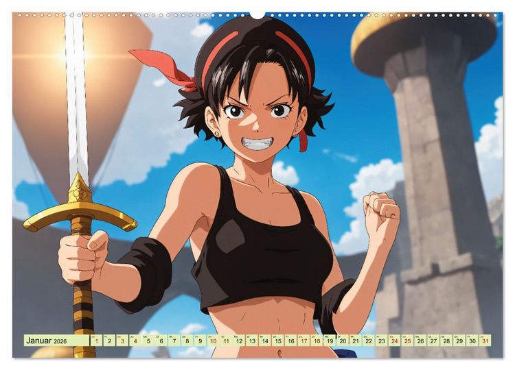 Produktbild: Anime Piraten - Waifu Edition (Wandkalender 2026 DIN A2 quer), CALVENDO Monatskalender