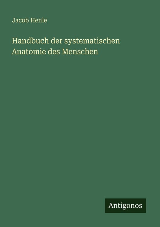 Produktbild: Handbuch der systematischen Anatomie des Menschen