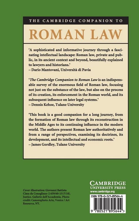 Produktbild: The Cambridge Companion to Roman Law