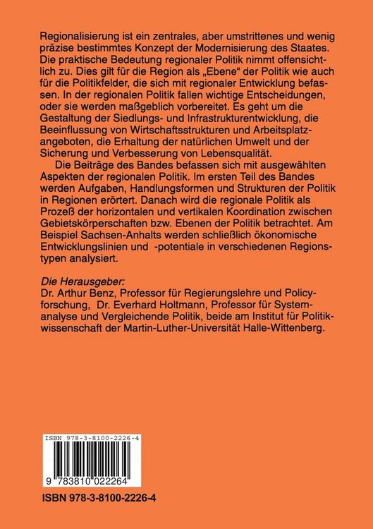 Produktbild: Gestaltung regionaler Politik