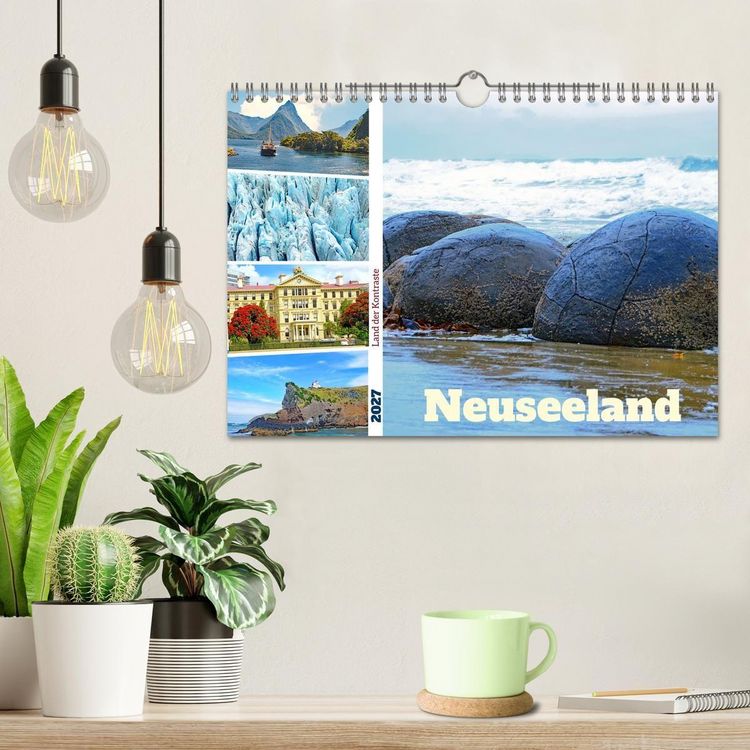 Produktbild: Neuseeland - Land der Kontraste (Wandkalender 2027 DIN A4 quer), CALVENDO Monatskalender