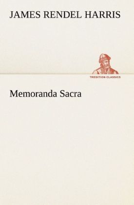 Produktbild: Memoranda Sacra