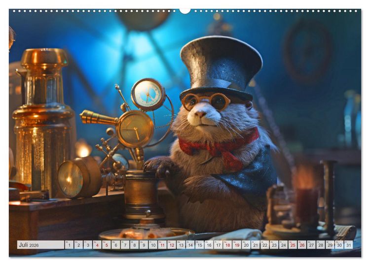 Produktbild: Flei&szlig;ige Otter - Wer h&auml;tte nicht gerne einen niedlichen Otter auf der Arbeit (hochwertiger Premium Wandkalender 2026 DIN A2 quer), Kunstdruck in Hochglanz