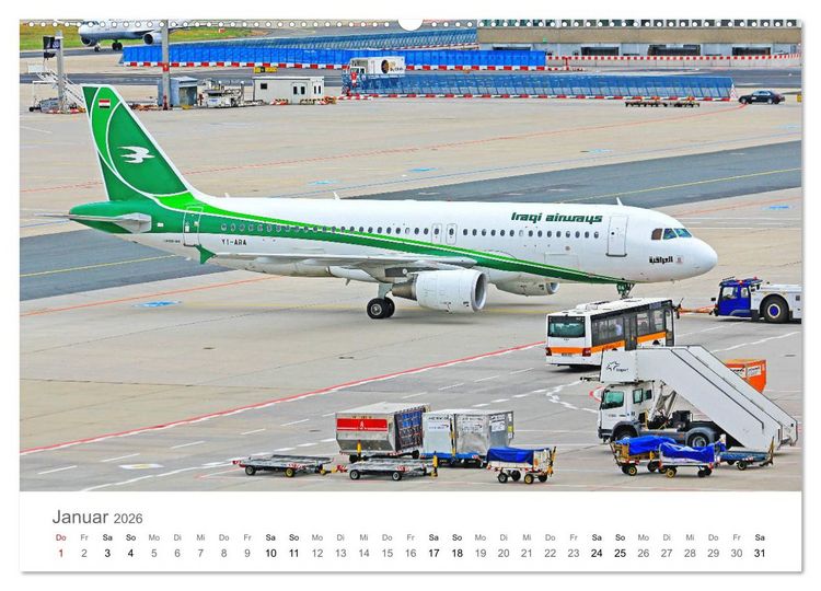 Produktbild: Gro&szlig;e und kleine Flieger am Flughafen (Wandkalender 2026 DIN A2 quer), CALVENDO Monatskalender