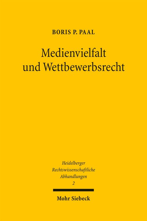 Produktbild: Medienvielfalt und Wettbewerbsrecht