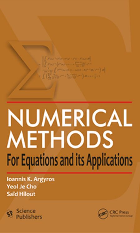 Produktbild: Numerical Methods for Equations and its Applications