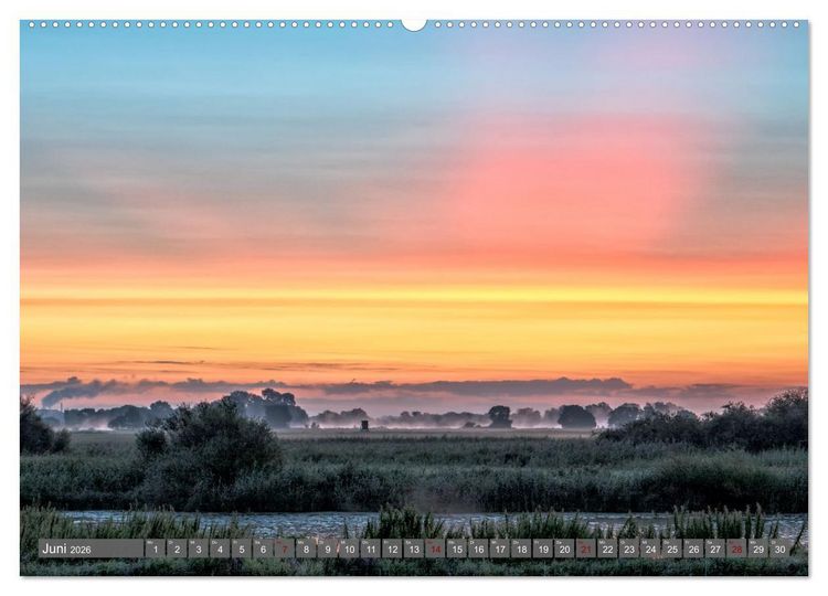 Produktbild: Naturlandschaft Elbe - Im Wechsel der Jahreszeiten (hochwertiger Premium Wandkalender 2026 DIN A2 quer), Kunstdruck in Hochglanz