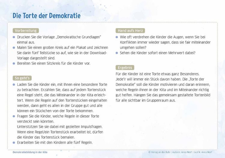 Produktbild: Demokratiebildung in der Kita