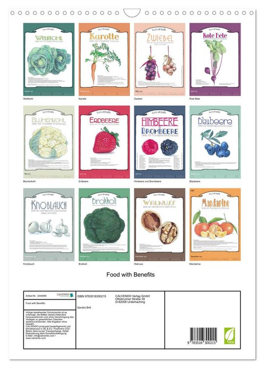 Produktbild: Food with Benefits (Wandkalender 2026 DIN A3 hoch), CALVENDO Monatskalender