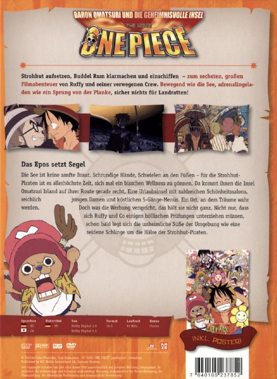 Produktbild: One Piece - 6. Film: Baron Omatsumi und die geheimnisvolle Insel