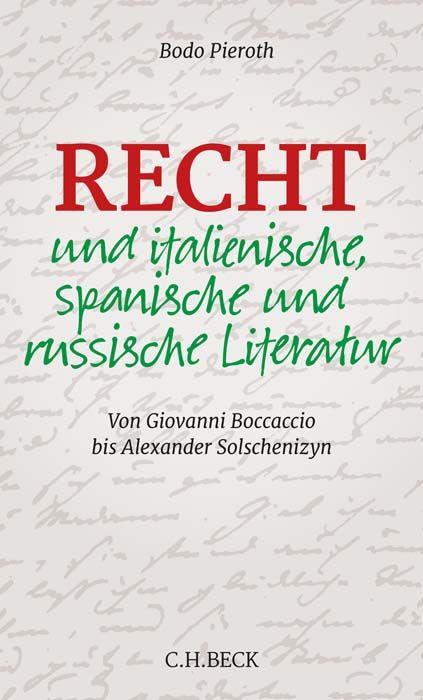 Produktbild: Recht und italienische, spanische und russische Literatur