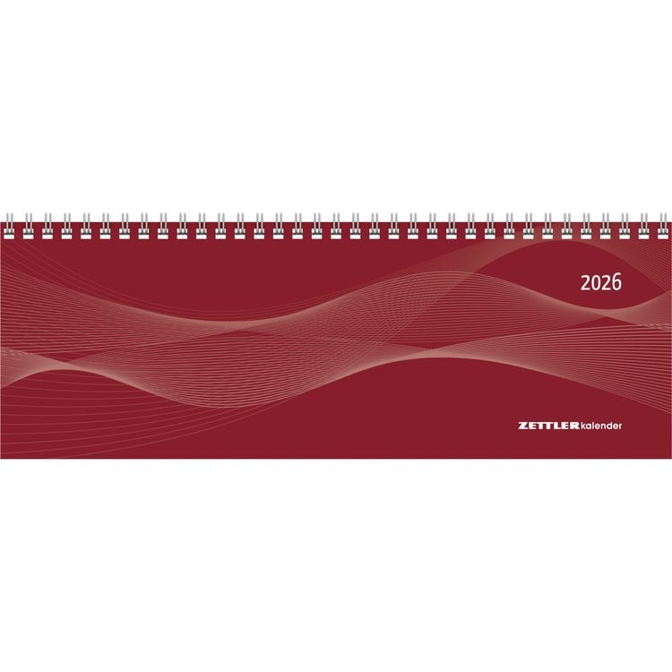Bild vom Artikel Tisch-Querkalender Profi rot 2025 - Büro-Planer 29,7x10,5 cm - Tisch-Kalender - 1 Woche 2 Seiten - Ringbindung - Zettler vom Autor Zettler