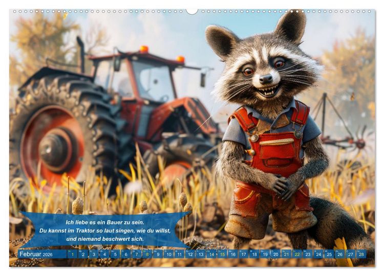 Produktbild: Der tierisch lustige Bauern-Kalender (hochwertiger Premium Wandkalender 2026 DIN A2 quer), Kunstdruck in Hochglanz
