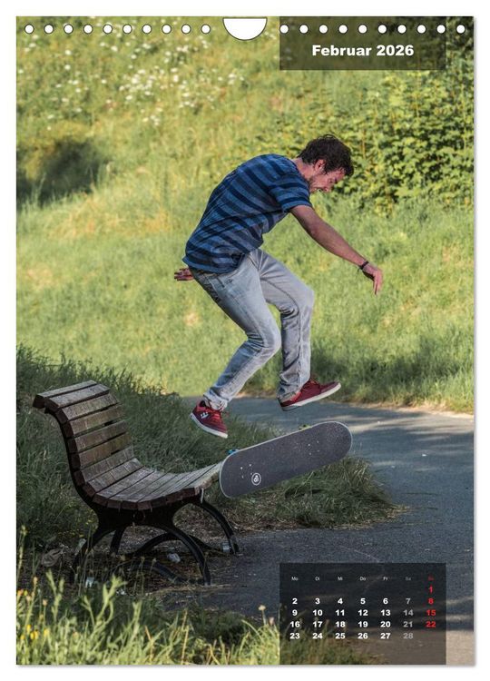 Produktbild: Mit dem Skateboard unterwegs (Wandkalender 2026 DIN A4 hoch), CALVENDO Monatskalender