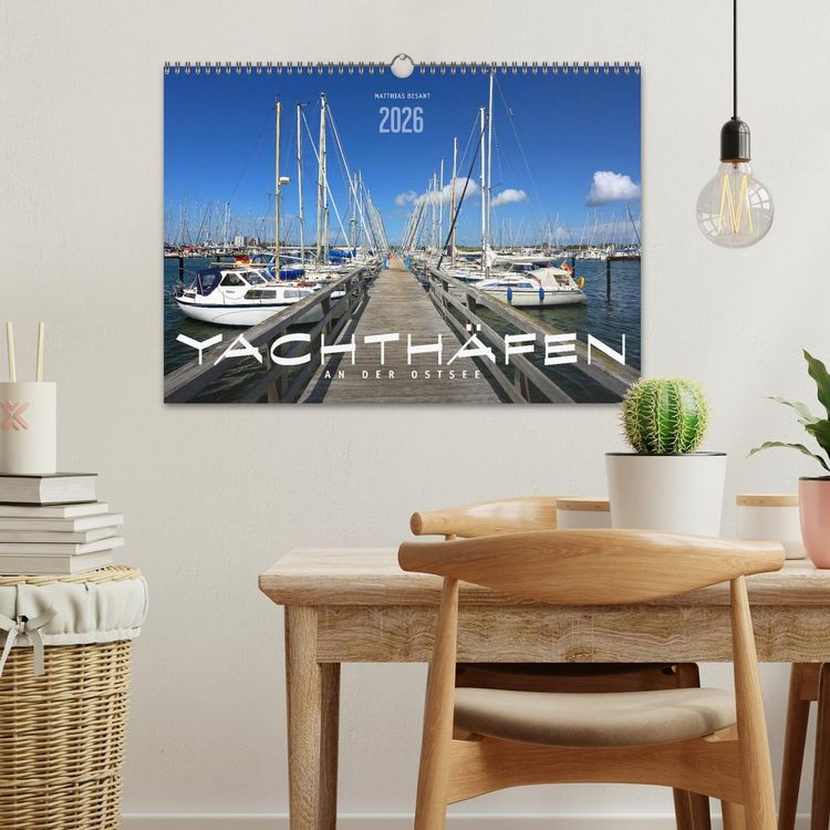 Produktbild: YACHTH&Auml;FEN AN DER OSTSEE (Wandkalender 2026 DIN A3 quer), CALVENDO Monatskalender
