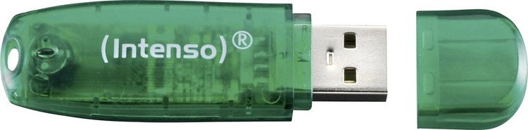 Produktbild: Intenso Rainbow Line USB-Stick 8 GB Gr&uuml;n 3502460 USB-A (USB 2.0)