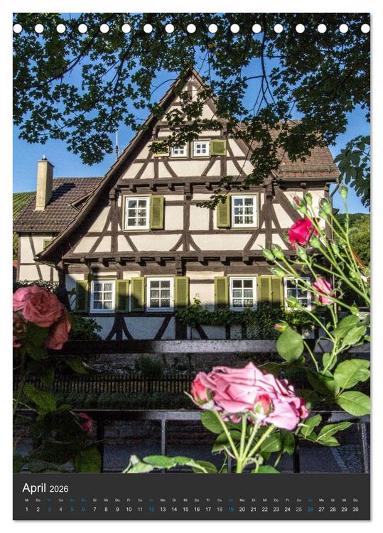 Produktbild: Str&uuml;mpfelbach - Fachwerkh&auml;user (Tischkalender 2026 DIN A5 hoch), CALVENDO Monatskalender
