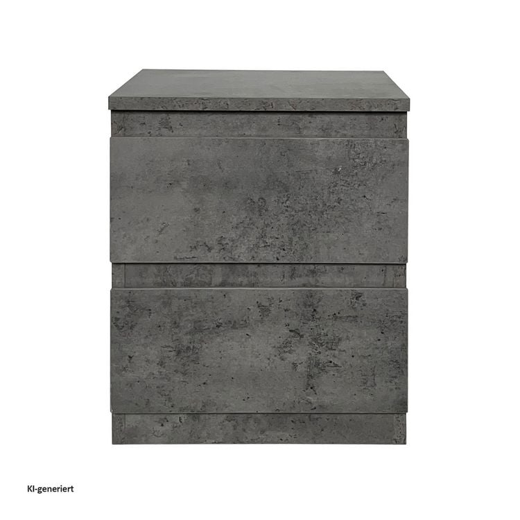 Produktbild: HTI-Living Nachtkommode 2er Set Beton mit 2 grifflosen Schubladen Nachtschrank Nachttisch