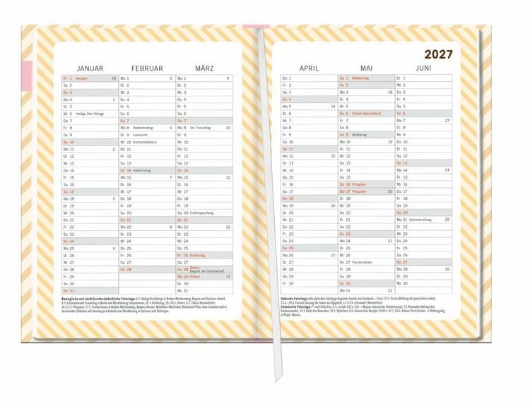 Produktbild: Pusheen 17-Monats-Kalenderbuch A5 2027 - 17 Monate. Von August 2026 bis Dezember 2027