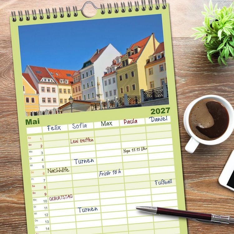 Produktbild: Familienplaner 2027 - G&ouml;rlitz - Die Perle Niederschlesiens mit 5 Spalten (Wandkalender, 21 x 45 cm) CALVENDO