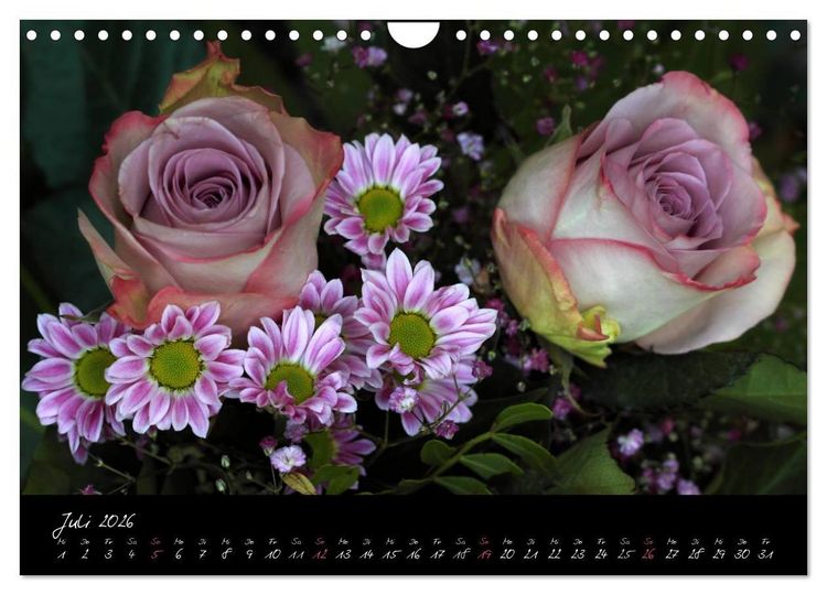 Produktbild: Florales Sonett - Visuelle Musik der Blumen (Wandkalender 2026 DIN A4 quer), CALVENDO Monatskalender