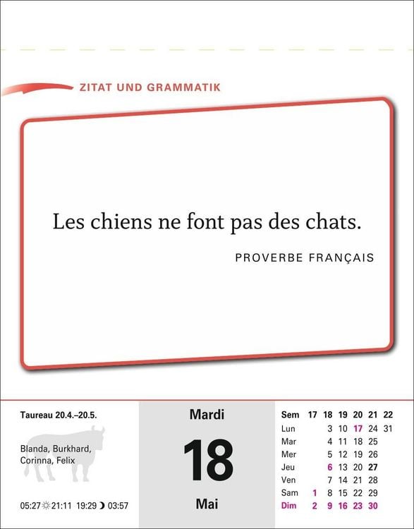 Produktbild: Franz&ouml;sisch Sprachkalender 2027 - Franz&ouml;sisch lernen leicht gemacht - Tagesabrei&szlig;kalender