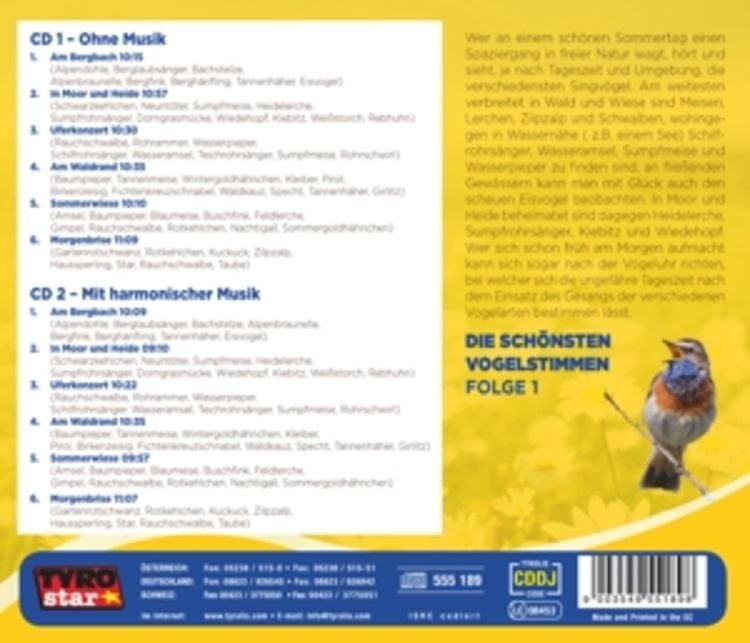 Produktbild: Die sch&ouml;nsten Vogelstimmen-Vogelgezwitscher v 50