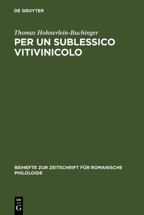 Produktbild: Per un sublessico vitivinicolo
