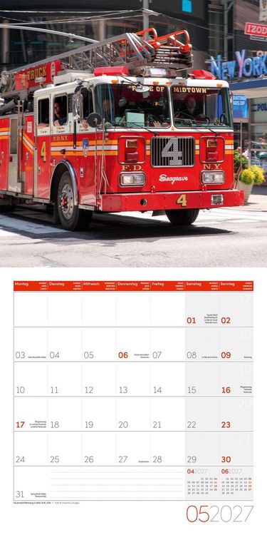 Produktbild: Feuerwehr Kalender 2027 - 30x30 - Art12