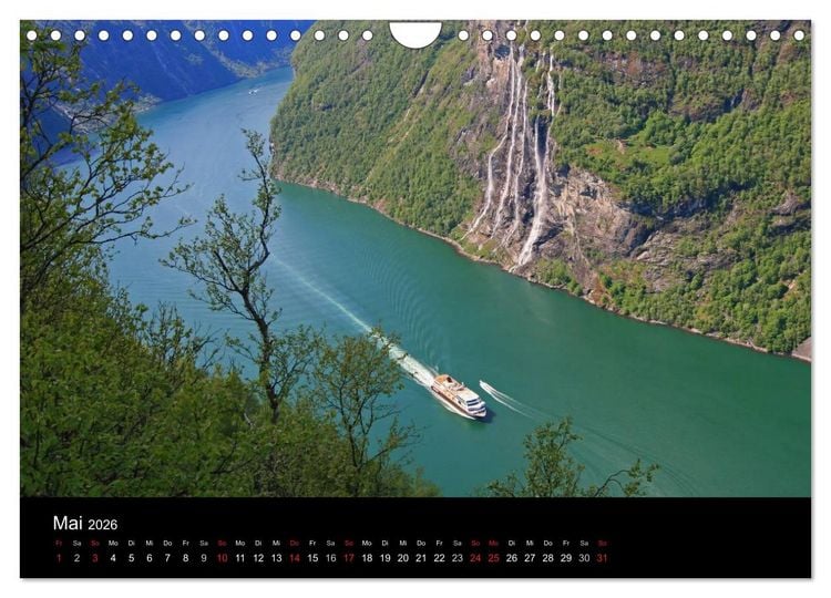Produktbild: Hurtigruten - Entlang der norwegischen K&uuml;ste (Wandkalender 2026 DIN A4 quer), CALVENDO Monatskalender