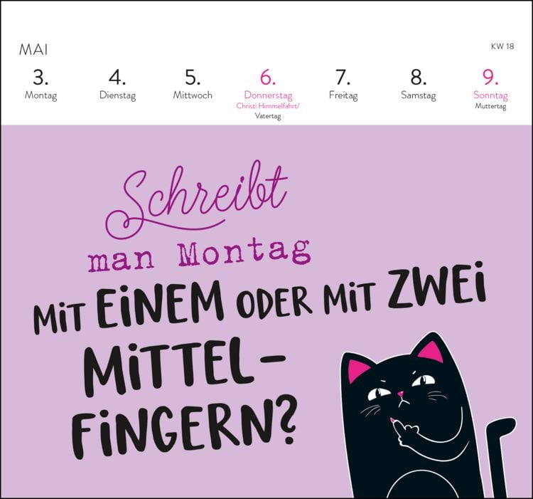 Produktbild: Postkartenkalender 2027: Falls mich jemand sucht: Ich bin im Eimer