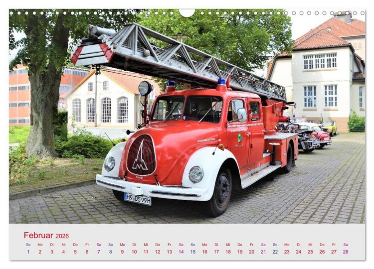 Produktbild: Oldtimer-FEUERWEHR (Wandkalender 2026 DIN A3 quer), CALVENDO Monatskalender