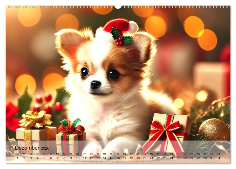 Produktbild: Chihuahua-Welpen &ndash; Kleine Wunder (hochwertiger Premium Wandkalender 2026 DIN A2 quer), Kunstdruck in Hochglanz