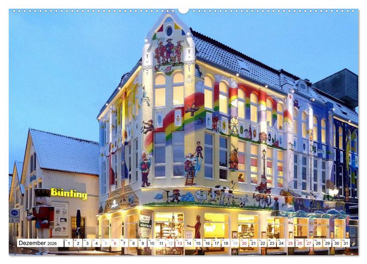 Produktbild: Leer - Ostfriesische Impressionen 2026 (Wandkalender 2026 DIN A2 quer), CALVENDO Monatskalender