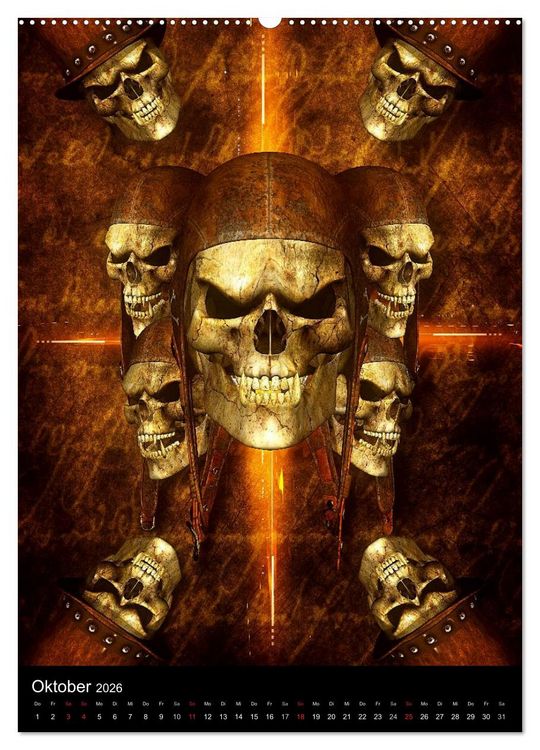 Produktbild: S.O.D. - Skulls Of Death Vol. I - Totenkopf Artworks (hochwertiger Premium Wandkalender 2026 DIN A2 hoch), Kunstdruck in Hochglanz