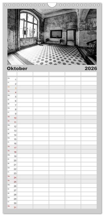 Produktbild: Familienplaner 2026 - Lost Beauty mit 5 Spalten (Wandkalender, 21 x 45 cm) CALVENDO