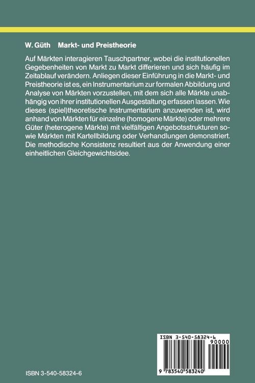 Produktbild: Markt- und Preistheorie