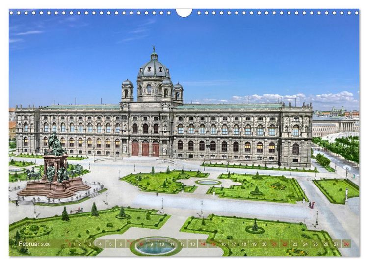 Produktbild: Wien um das Jahr 1900 - Fotos neu restauriert und koloriert (Wandkalender 2026 DIN A3 quer), CALVENDO Monatskalender