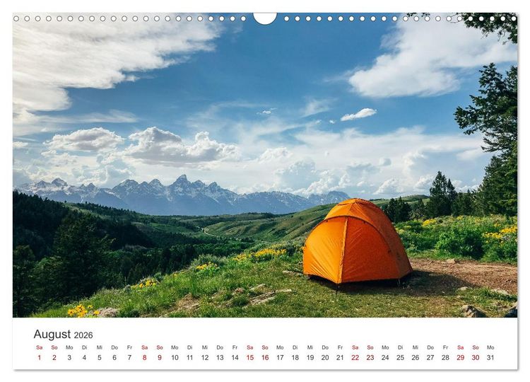 Produktbild: Camping - Raus in die Natur. (Wandkalender 2026 DIN A3 quer), CALVENDO Monatskalender