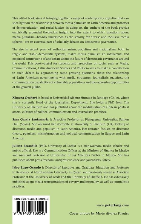 Produktbild: Media and Governance in Latin America