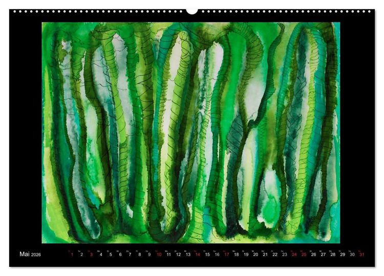 Produktbild: Feinste Aquarelle (hochwertiger Premium Wandkalender 2026 DIN A2 quer), Kunstdruck in Hochglanz
