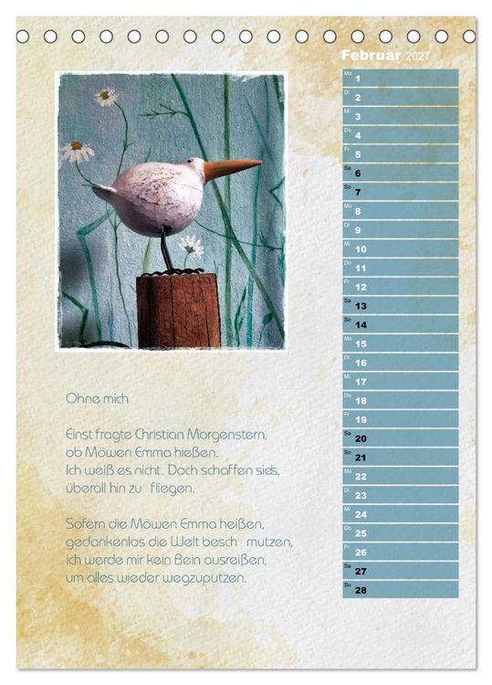 Produktbild: Wenn alle M&ouml;wen Emma hie&szlig;en... (Tischkalender 2027 DIN A5 hoch), CALVENDO Monatskalender