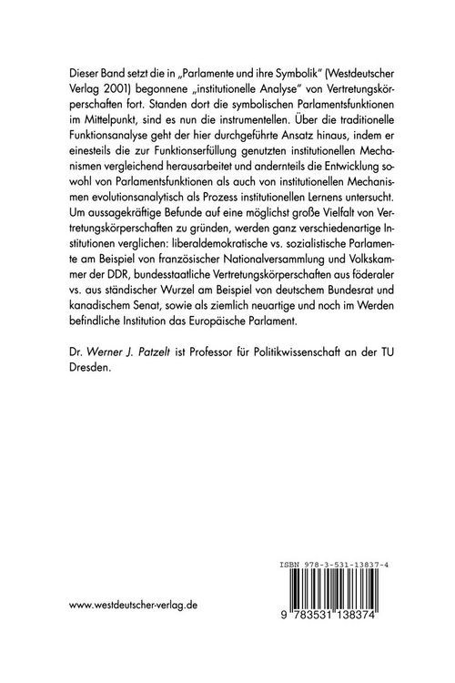 Produktbild: Parlamente und ihre Funktionen