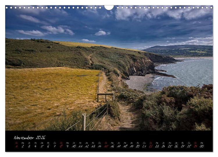 Produktbild: Wales - Pembrokeshire Coast Path (Wandkalender 2026 DIN A3 quer), CALVENDO Monatskalender