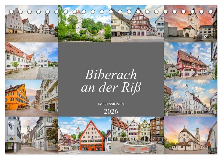 Produktbild: Biberach an der Ri&szlig; Impressionen (Tischkalender 2026 DIN A5 quer), CALVENDO Monatskalender